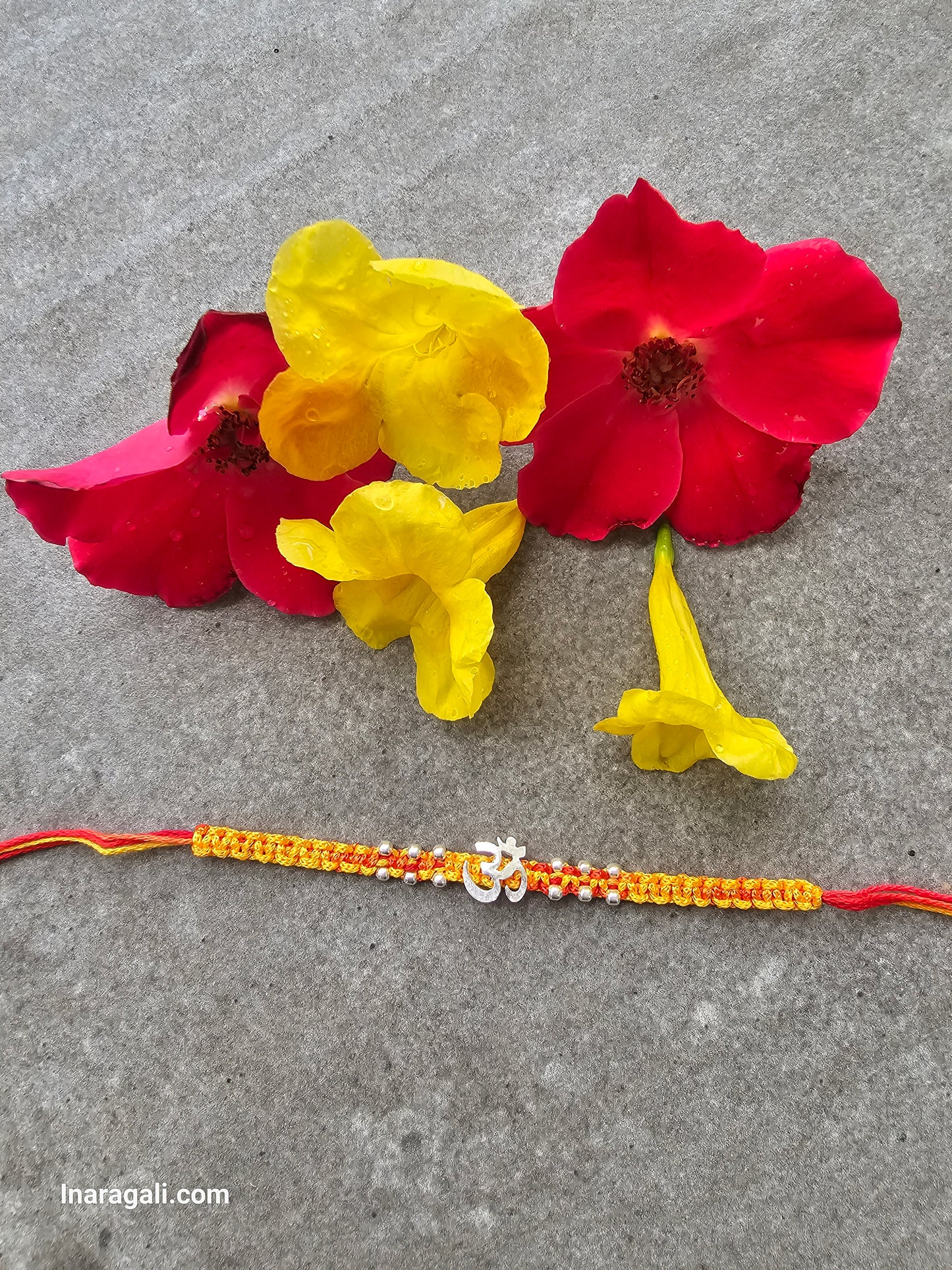 OM Silver Pendent Rakhi - Inara Gali