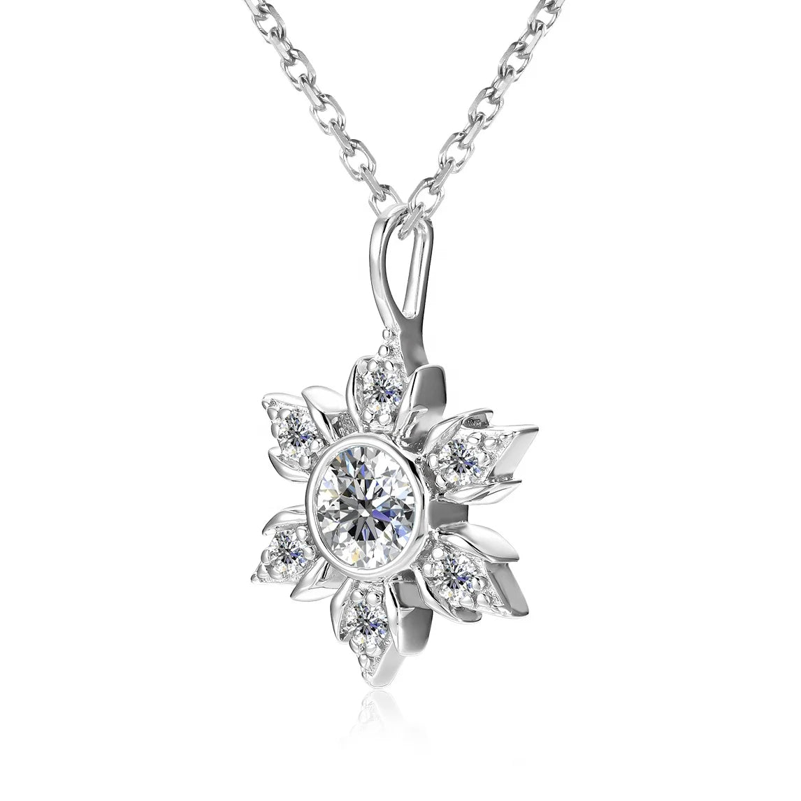 Snowflake Moissanite Pendant Set - Inara Gali