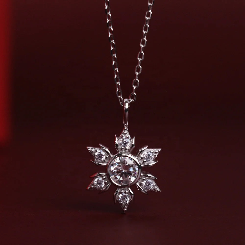 Snowflake Moissanite Pendant Set - Inara Gali