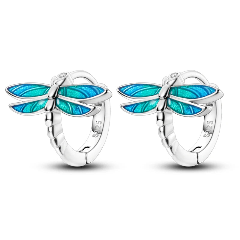 Dragonfly Hoop Silver Earring - Inara Gali