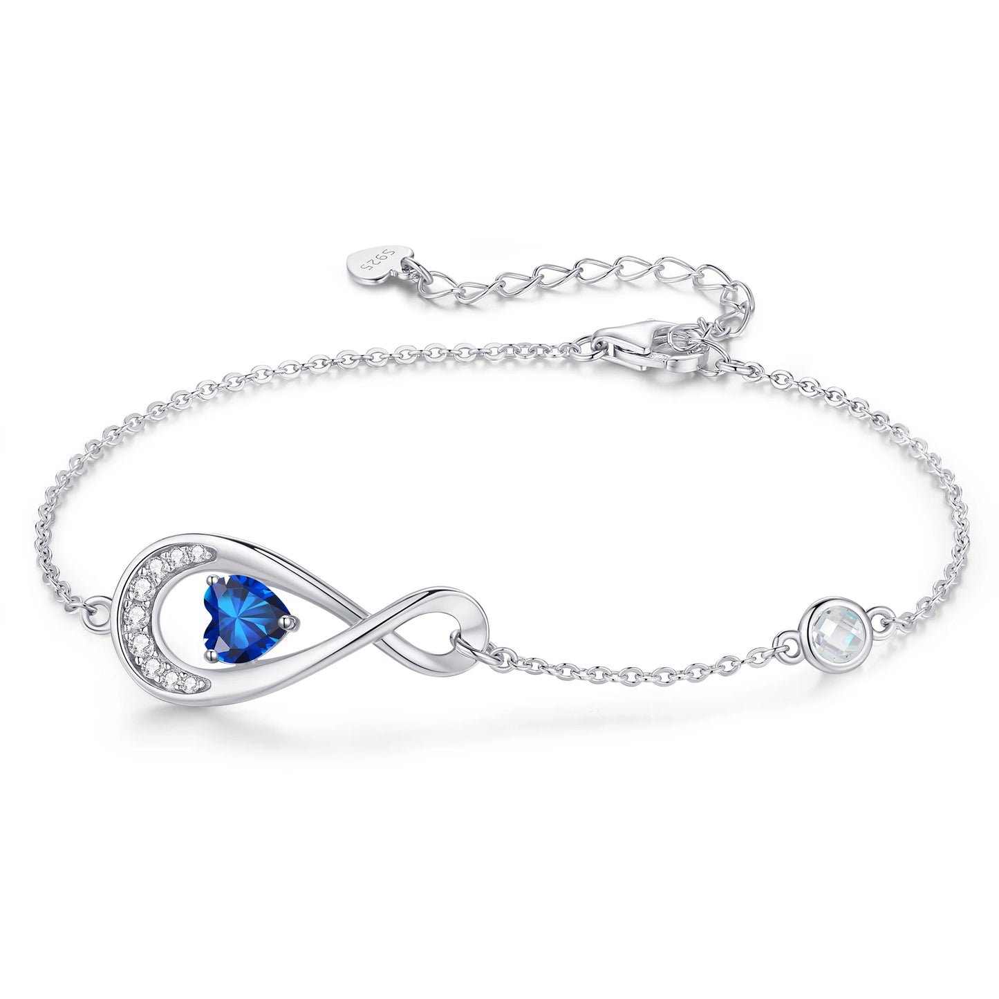 Infinity Birthstone Silver Bracelet - Inara Gali