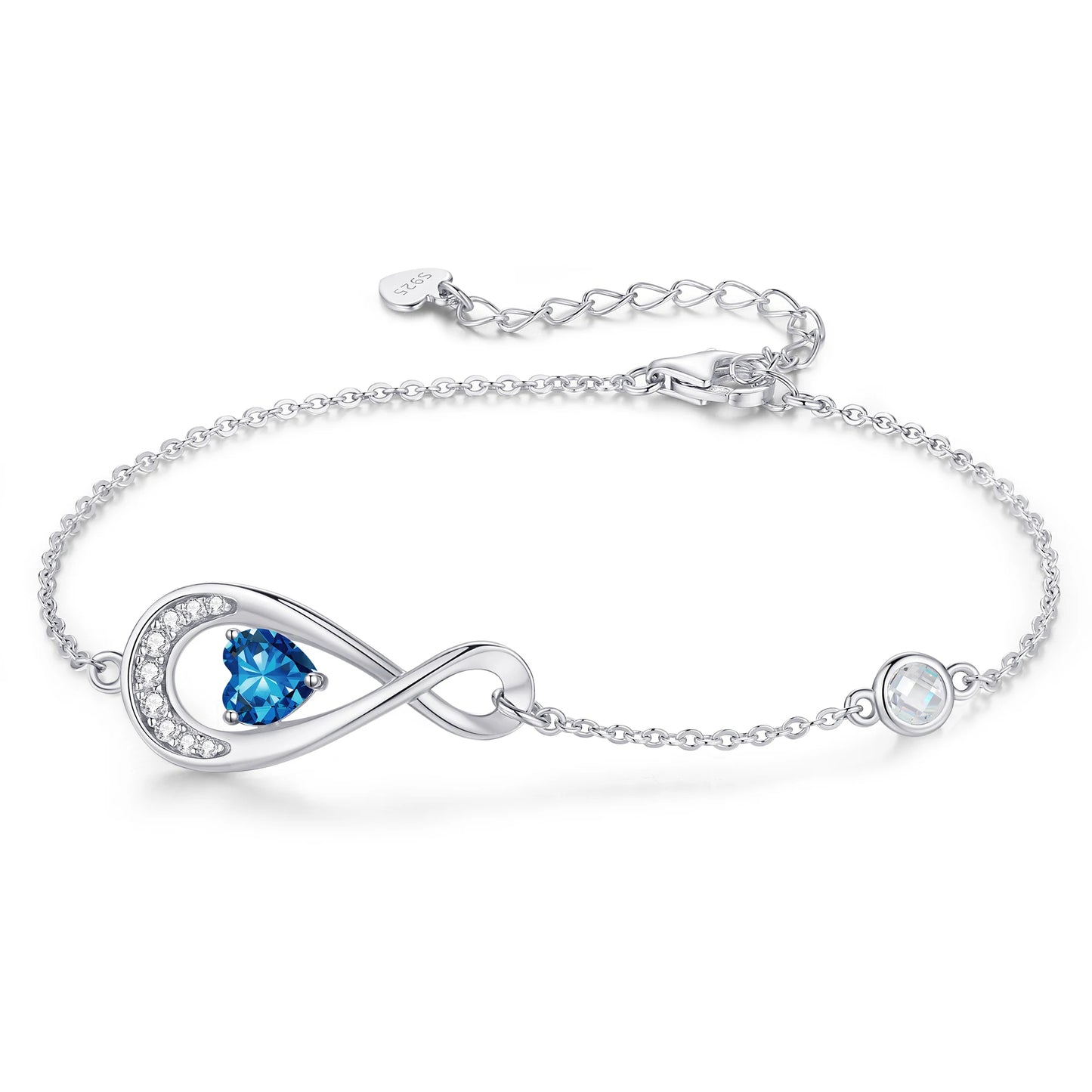 Infinity Birthstone Silver Bracelet - Inara Gali