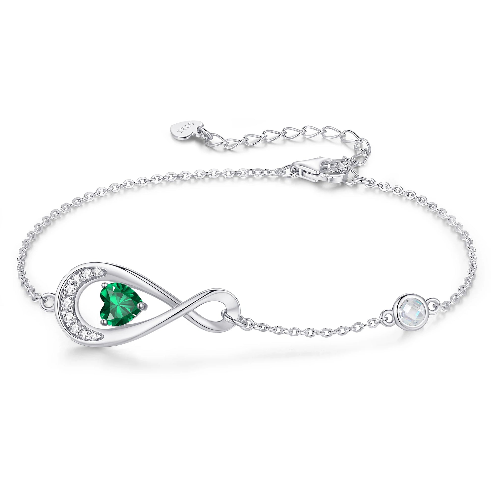 Infinity Birthstone Silver Bracelet - Inara Gali