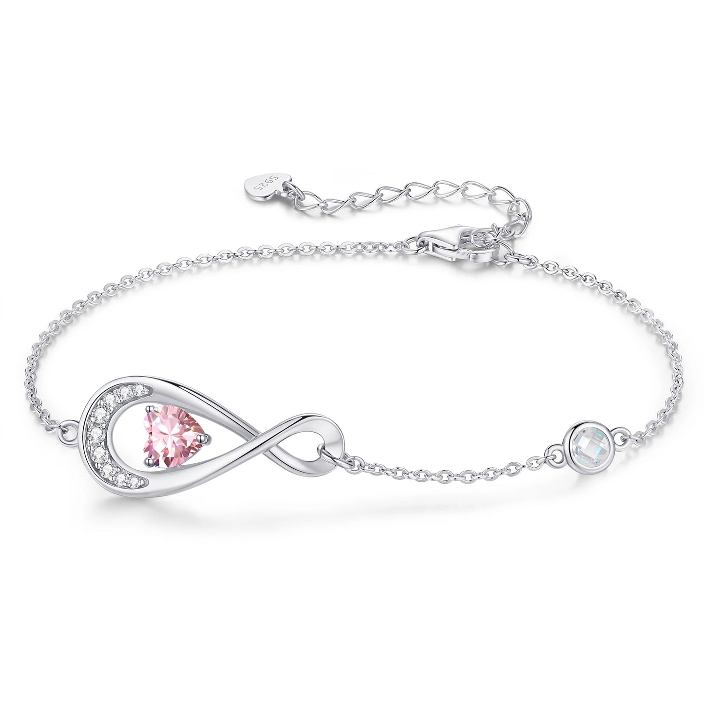 Infinity Birthstone Silver Bracelet - Inara Gali