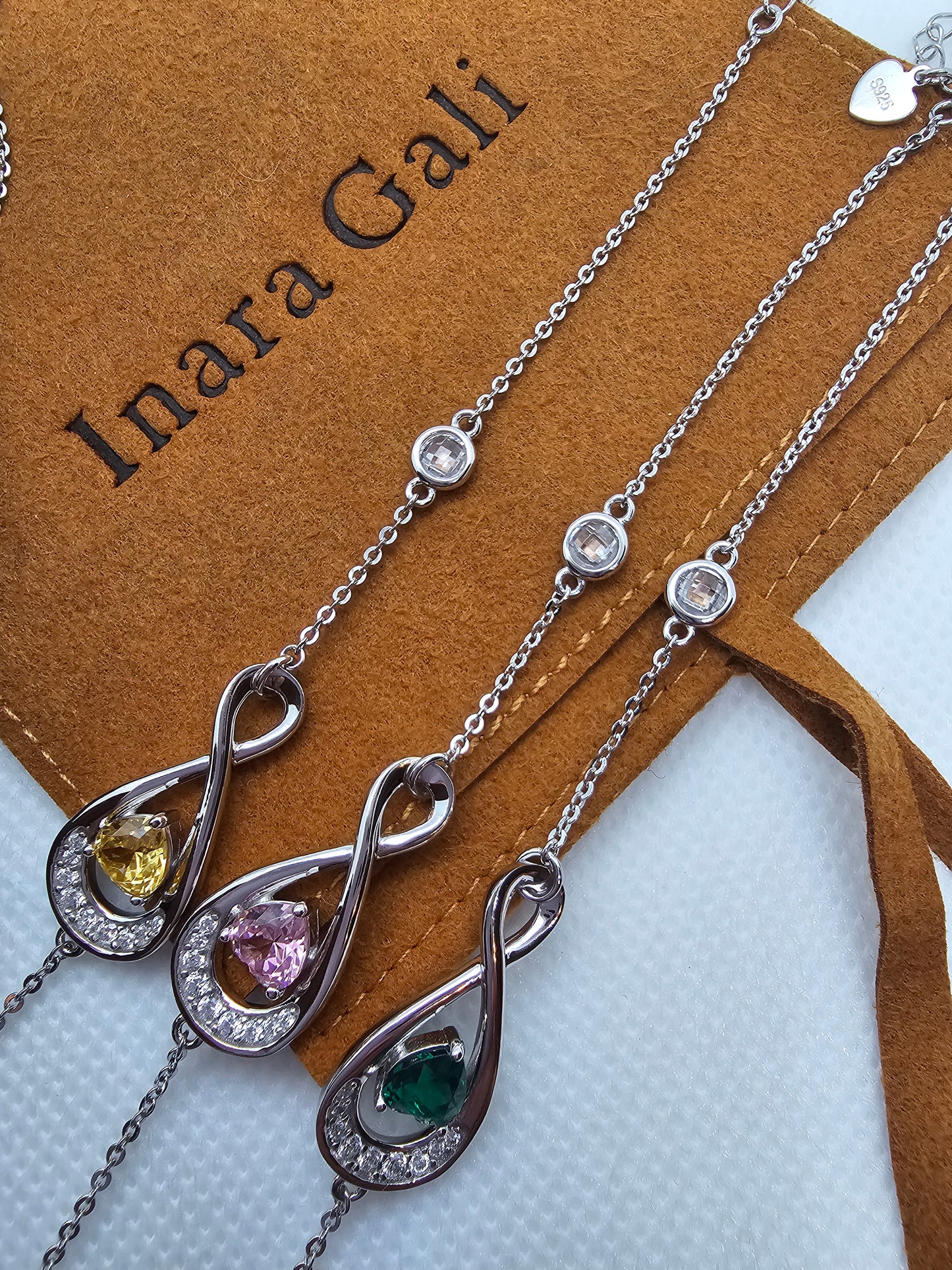 Infinity Birthstone Silver Bracelet - Inara Gali