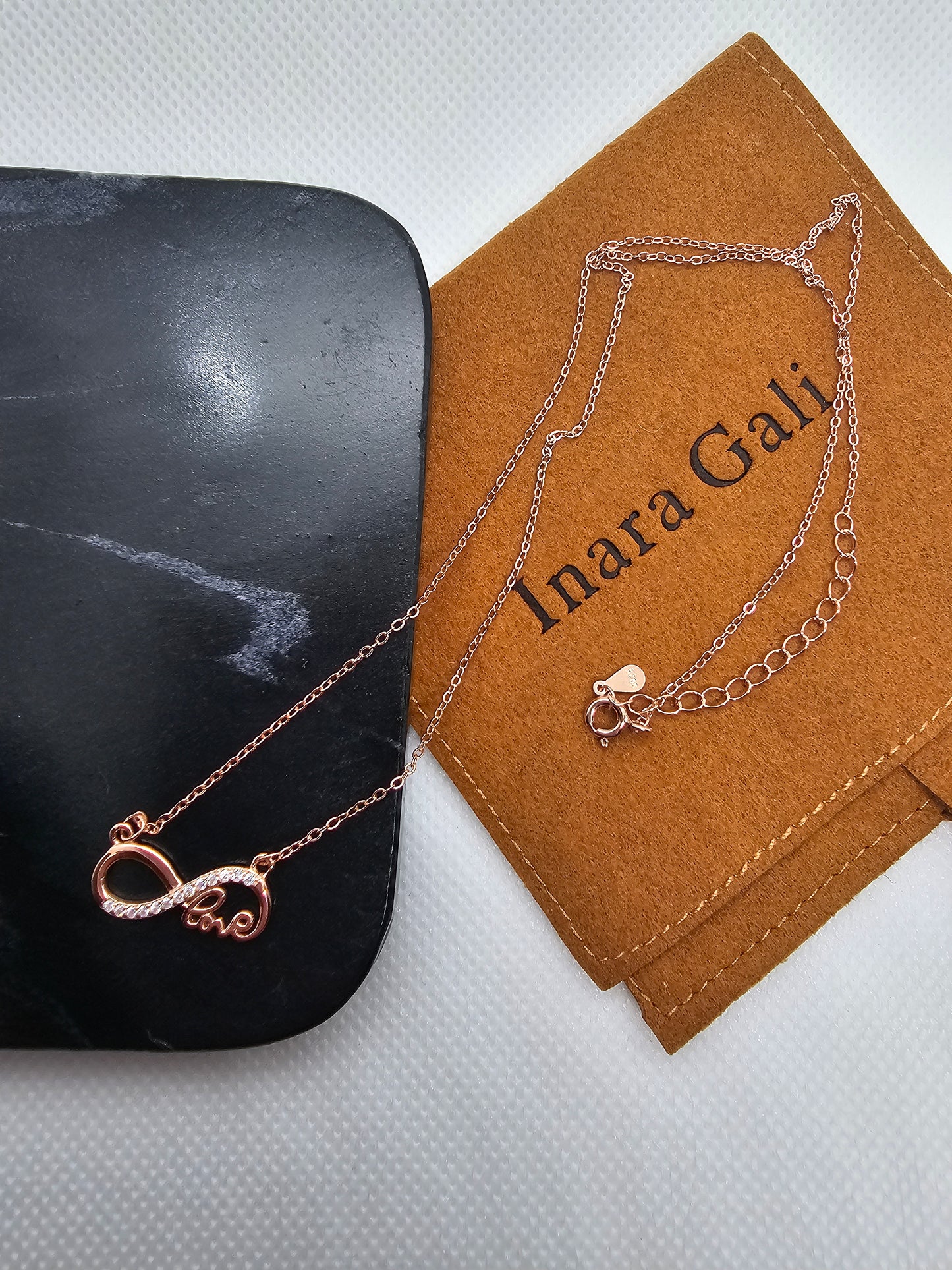 Infinity Love Pendant Silver Necklace - Inara Gali