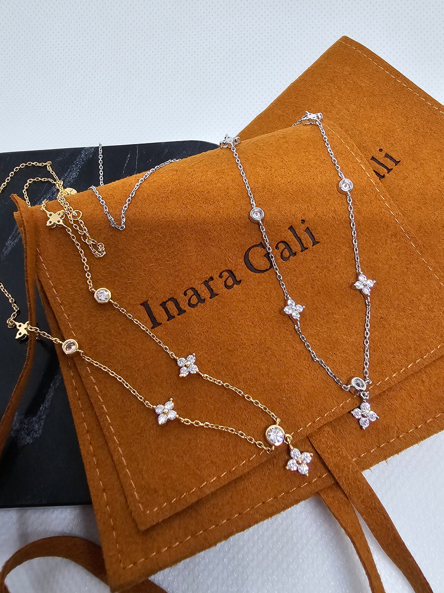 Leaf Clover Charm Necklace - Inara Gali