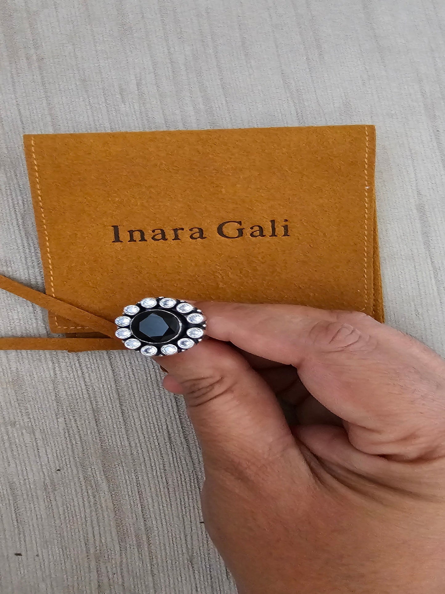 Stone And Zircon Cocktail Ring - Inara Gali