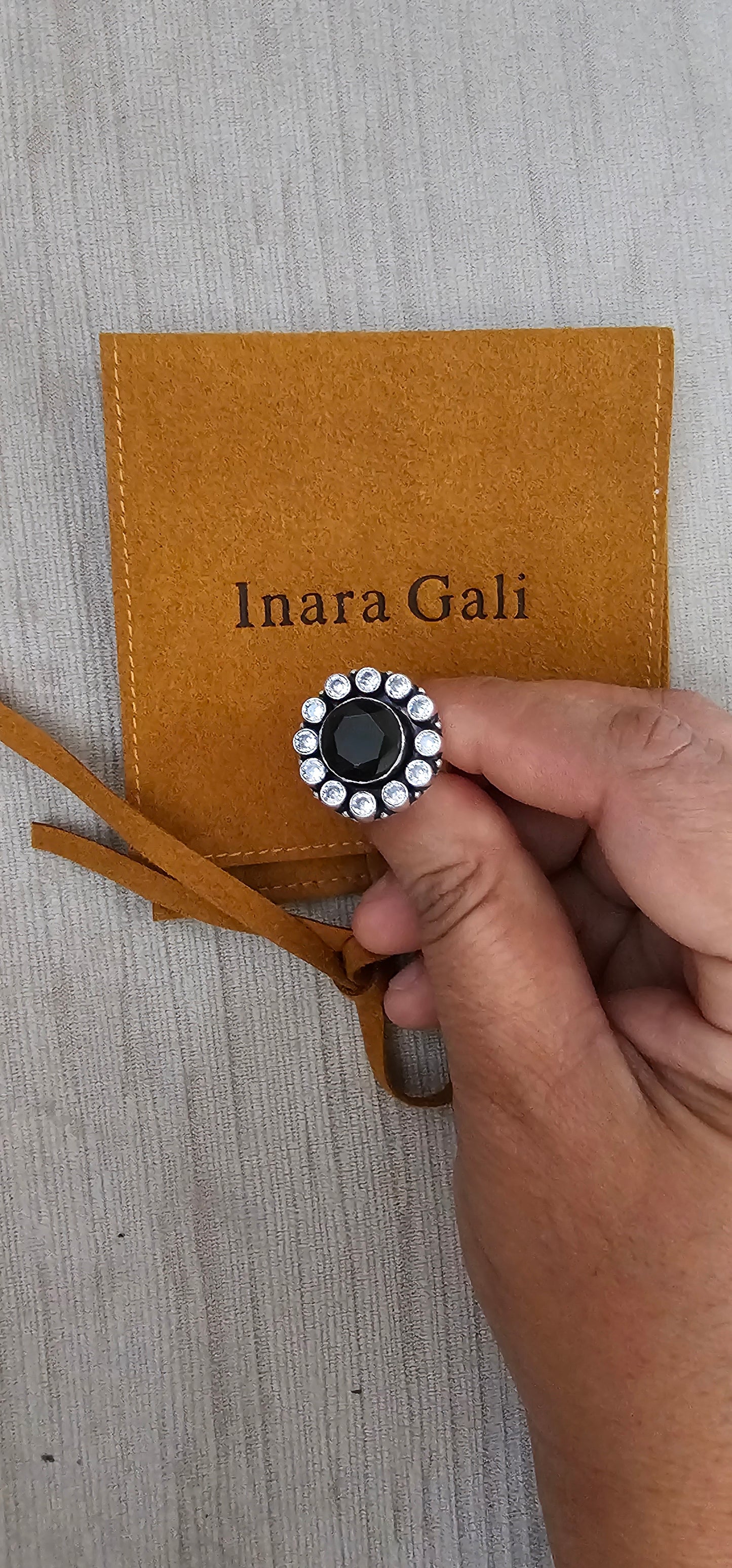 Stone And Zircon Cocktail Ring - Inara Gali