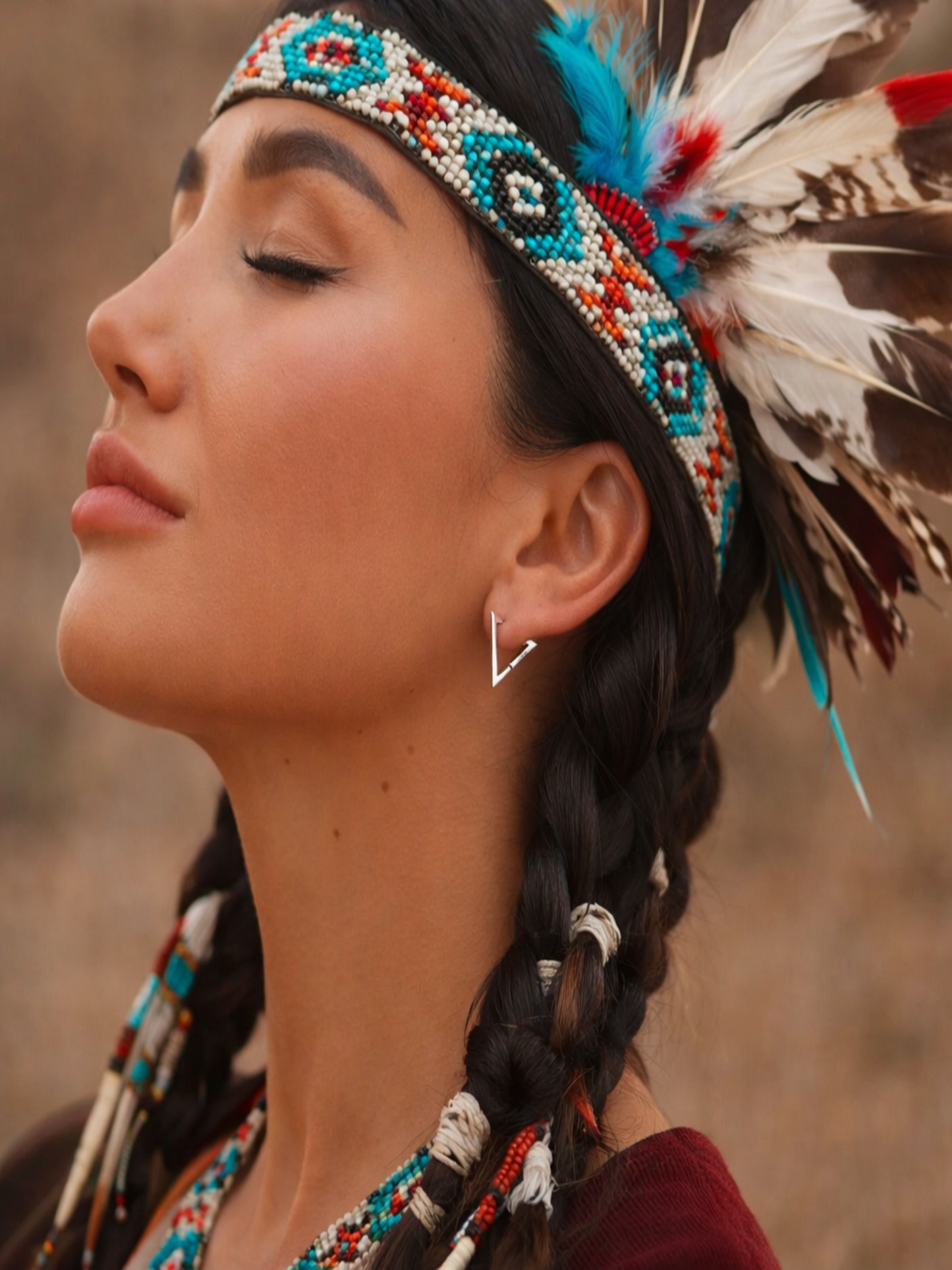 Triangle Silver Errring Unisex - Inara Gali