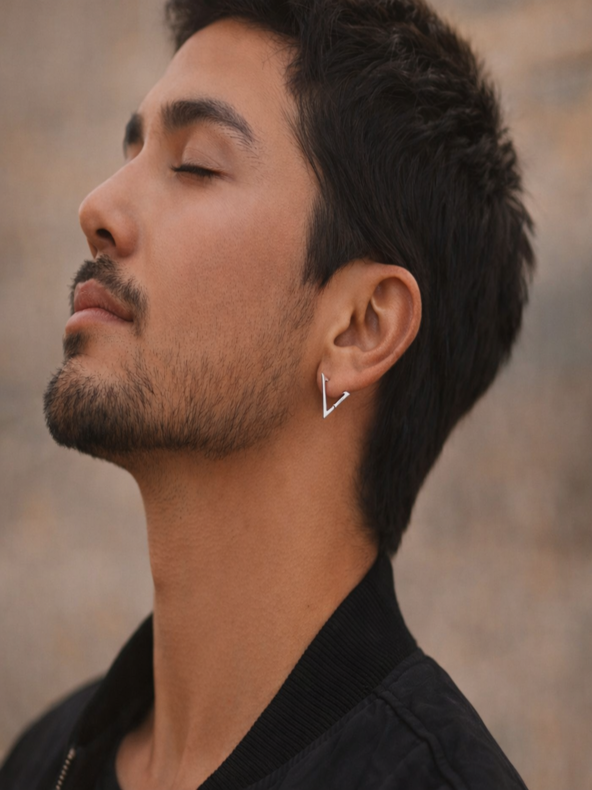 Triangle Silver Errring Unisex - Inara Gali