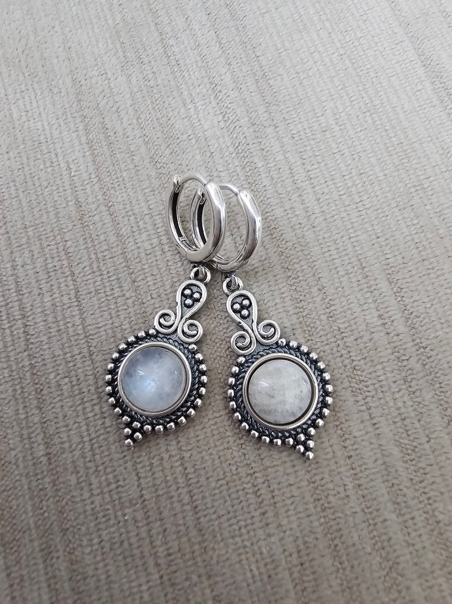 Vintage style Moonstone Drop Earring - Inara Gali