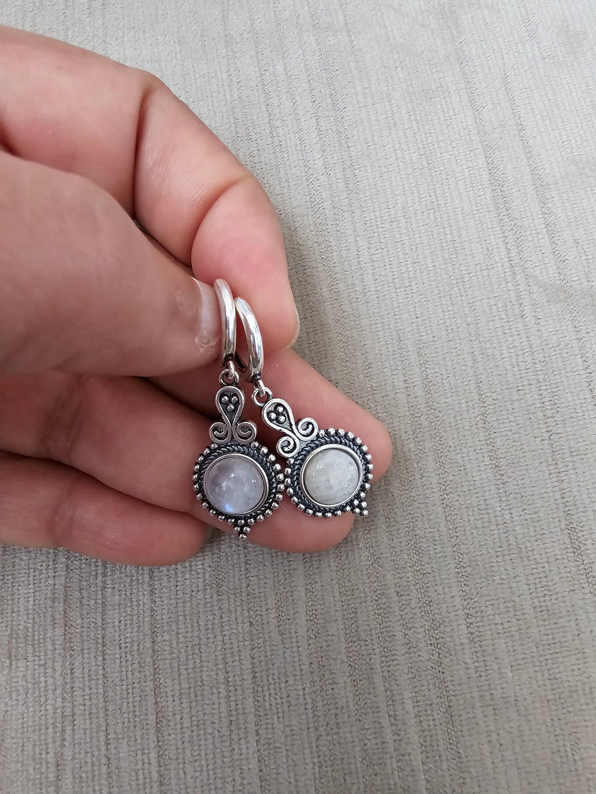 Vintage style Moonstone Drop Earring - Inara Gali