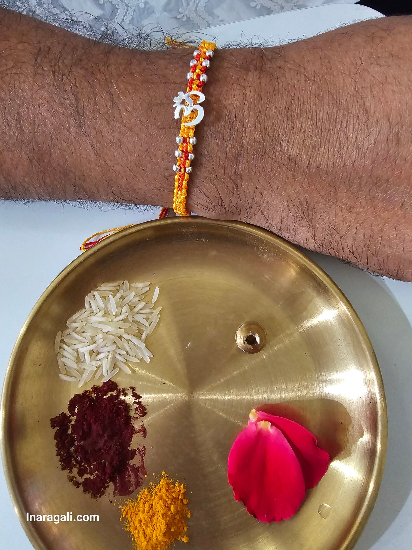 OM Silver Pendent Rakhi