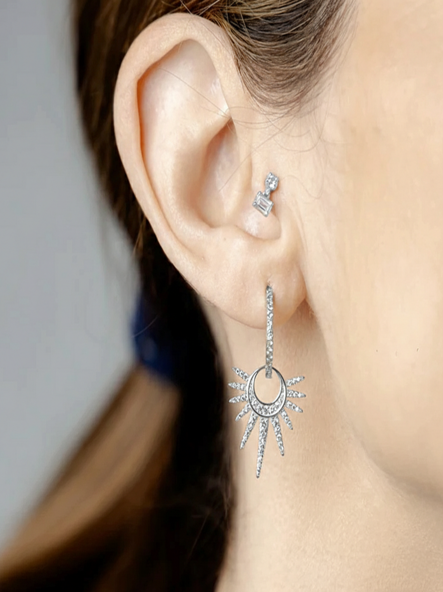 Stellar Sunburst Drop Earrings